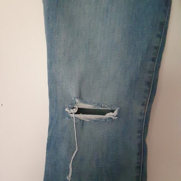 Lucky Brand Jeans Mid Rise Super Skinny Ava Women's 4/27 Ankle Fringe Distressed - Picture 3 of 13